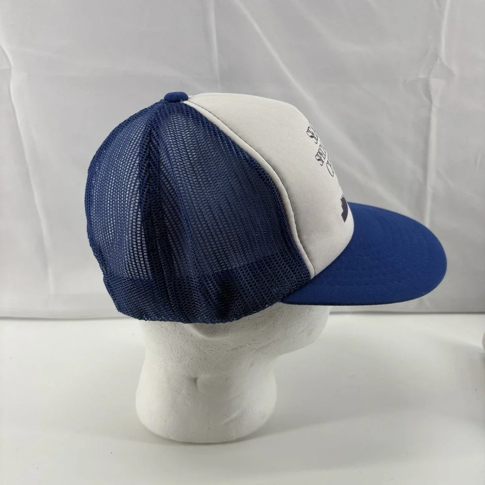 VTG Blue & White Seafair Special People's Christmas Cruise Trucker Hat One Size